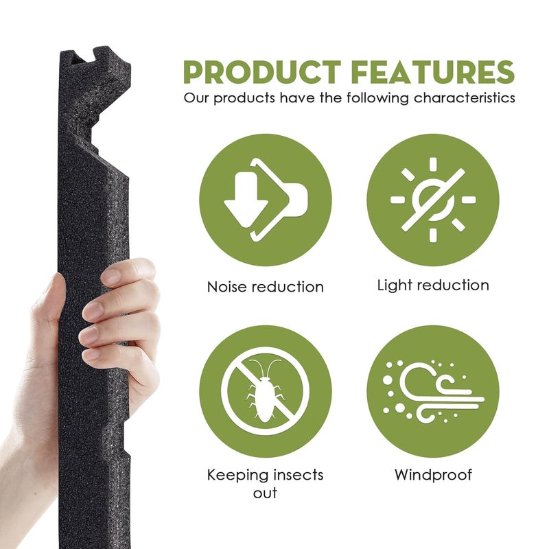 Sthovd 12in Outside Classic Rib Profile Foam Closure Strips for Metal Roofing Panels 3 ft Long Metal Roofing Closure Strip Outside Foam Closure Strips -10 Pieces - Image 5